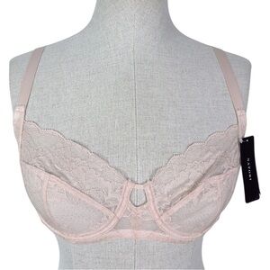 NWT Natori Statement Bra sz 32C * Cameo Rose / Cashmere Underwire Lace Bra